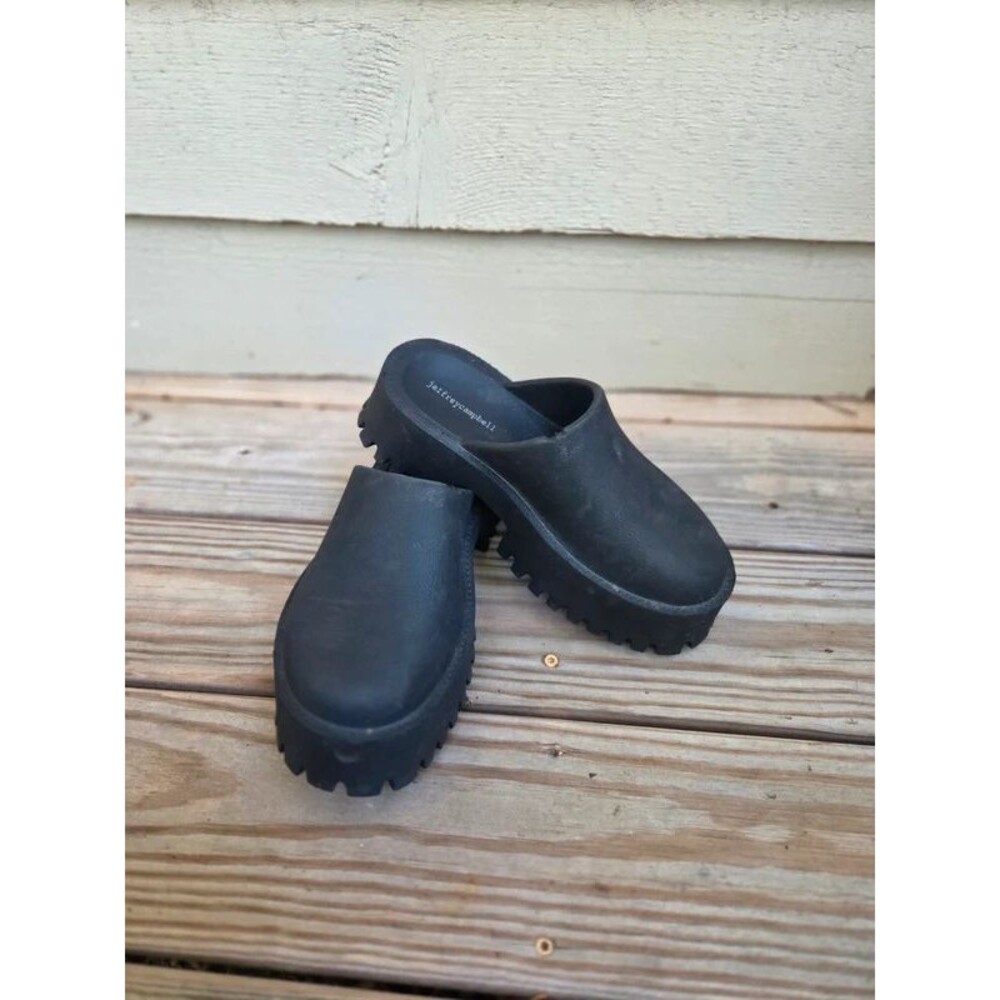 Jeffrey Campbell Black Slip-On Clogs